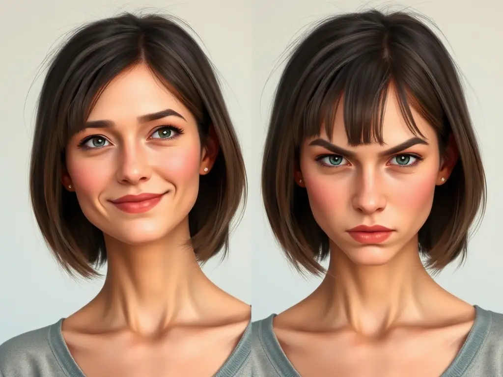 A person with fluctuating moods depicted through contrasting colors, representing the mood swings associated with bipolar disorder.